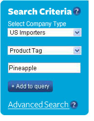 US Importers and US Suppliers Search Criteria