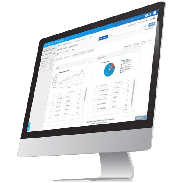 Descartes Datamyne Global Trade Data software Interface