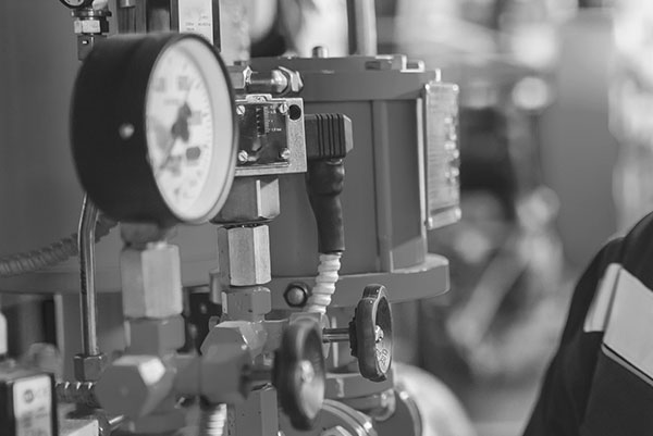 pressure gauge in a power plant